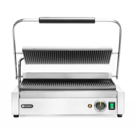 Grill de Contact Panini XL - Plaque Rainurée - HENDI