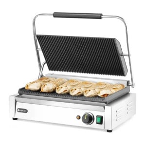 Grill de Contact Panini XL - Plaque Rainurée - HENDI