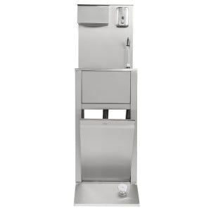 Lave-Mains Commande au Pied avec Poubelle, Distributeur de Savon et de papier - Dynasteel