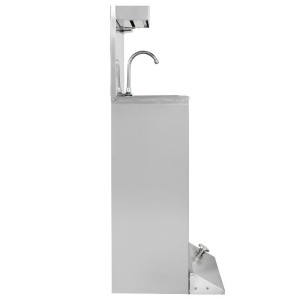 Lave-Mains Commande au Pied avec Poubelle, Distributeur de Savon et de papier - Dynasteel