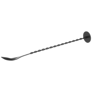 Kokteiļu karote ar piestu melnā krāsā - 280 mm