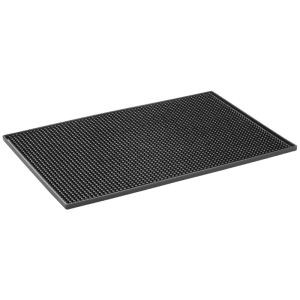 Melns gumijas bāra paklājs - 300x150 mm