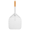 Perforēta kvadrātveida picas lāpstiņa ar īsu rokturi - 300x660 mm