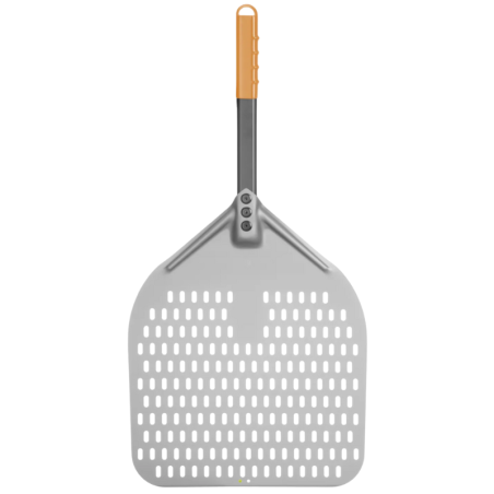 Perforēta kvadrātveida picas lāpsta ar īsu rokturi - 300x660 mm