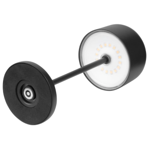 Galda lampa ar apaļu abažūru Lucca melna - 200 mm