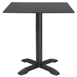 Matēts melns kvadrātveida galda virsma - 700 mm
