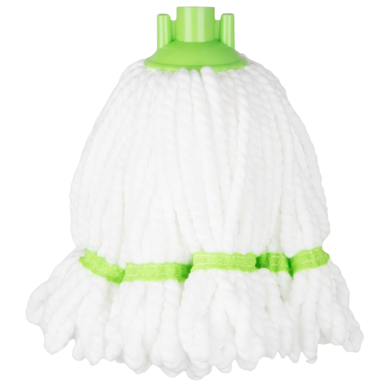 Mikrošķiedras mopa galva ar zaļu joslu - 0,15 kg Mikrošķiedras mopa galva ar zaļu joslu - 0,15 kg