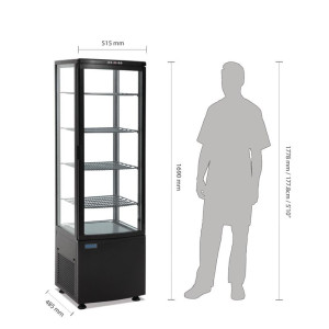 Vitrine Atdzesēta Melna Series C 235 L - Polar