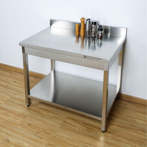 Inox galda Dynasteel: Dziļums 700 mm, Garums 800 mm