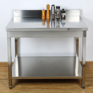 Inox galda Dynasteel: Dziļums 700 mm, Garums 800 mm