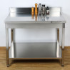 Inox galda Dynasteel: Dziļums 700 mm, Garums 800 mm
