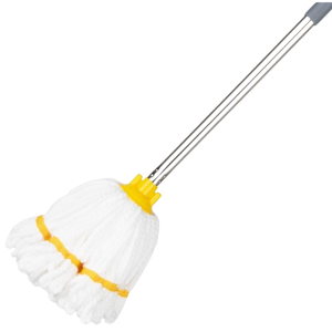 Mikrošķiedras mopa galva ar dzeltenu joslu - 0,15 kg