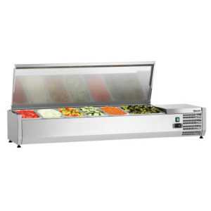 Refrigerated Saladette to Place Stainless Steel - 5 x GN 1/3 + 1 x GN 1/2
