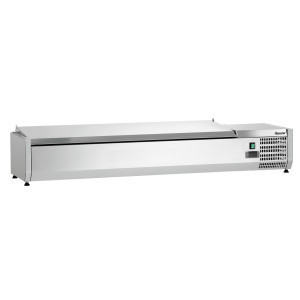 Saladette Réfrigérée à Poser Inox - 5 x GN 1/3 + 1 x GN 1/2