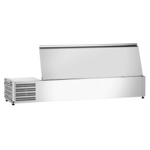 Refrigerated Saladette to Place Stainless Steel - 5 x GN 1/3 + 1 x GN 1/2