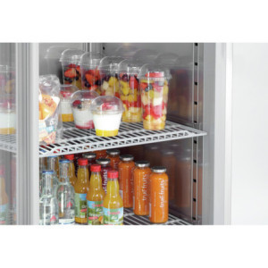 Stainless Steel Glass Door Positive Refrigerated Cabinet - 461 L - Bartscher