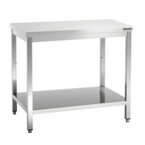 Stainless Steel Work Table with Lower Shelf - D 700 mm - L 1200 mm - Bartscher