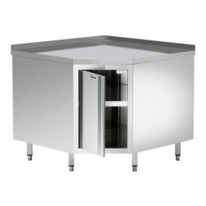 Nerūsējošā tērauda stūra mēbele - L 1000 x P 1000 mm - Bartscher