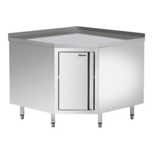 Nerūsējošā tērauda stūra mēbele - L 1000 x P 1000 mm - Bartscher