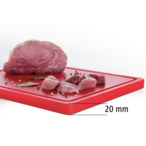 Griešanas dēlis 325 x 265 mm - Sarkans - 20 mm biezums - Bartscher