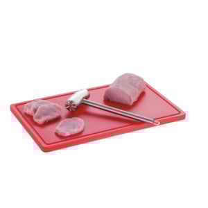 Griešanas dēlis 530 x 325 mm - Sarkans - 20 mm biezums - Bartscher