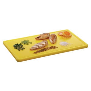 Griešanas dēlis 530 x 325 mm - Dzeltens - 20 mm biezums - Bartscher