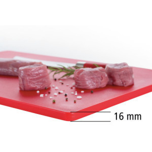 Griešanas dēlis 600 x 400 mm - Sarkans - 16 mm biezums - Bartscher