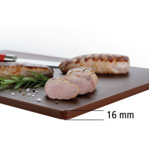 Griešanas dēlis 600 x 400 mm - Brūns - 16 mm biezums - Bartscher