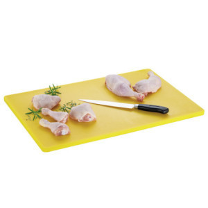 Griešanas dēlis 600 x 400 mm - Dzeltens - 16 mm biezums - Bartscher