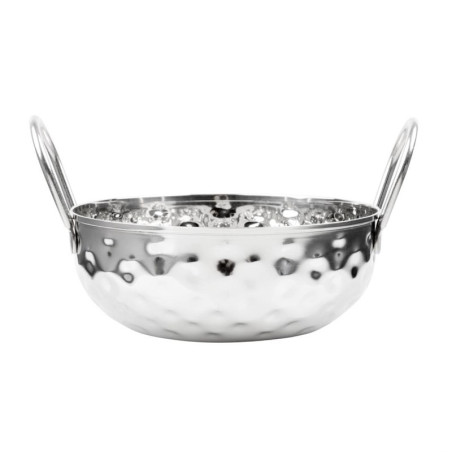 Plat Kadai Martelé en Inox Table Presentation 150 mm - Gastronoble