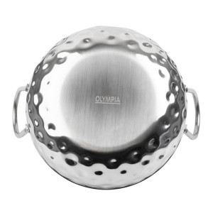 Plat Kadai Martelé en Inox Table Presentation 150 mm - Gastronoble
