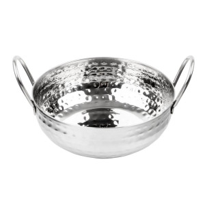 Plat Kadai Martelé en Inox Table Presentation 170 mm - Gastronoble