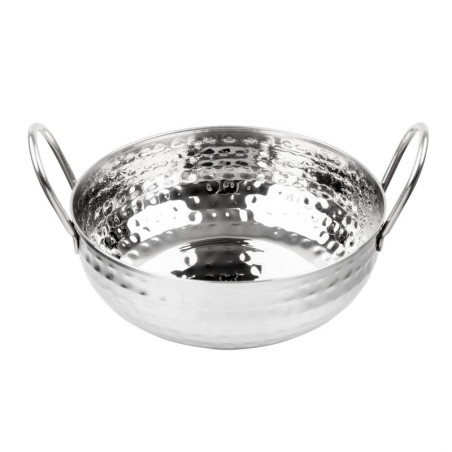 Plat Kadai Martelé en Inox Table Presentation 170 mm - Gastronoble