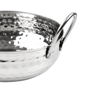 Plat Kadai Martelé en Inox Table Presentation 170 mm - Gastronoble