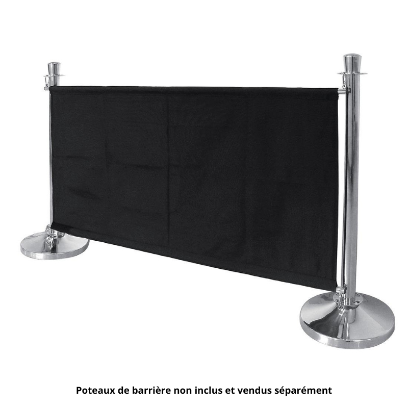 Black Canvas Barrier With Fixings - Bolero - Fourniresto Black Canvas Barrier With Fixings - Bolero - Fourniresto