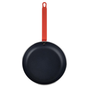 Pretpiedeguma alumīnija panna ar teflona pārklājumu, sarkans rokturis 280mm - Gastronoble
