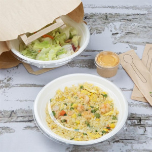 Bols à Poke en Bagasse Fiesta Compostable 909ml - Lot de 50 - Fiesta Green