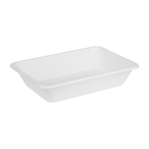 Fiesta kompostējamas cukurniedru šķiedras pārtikas paplātes 500ml - 100 gab. komplekts - Gastronoble