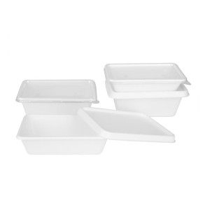 Fiesta kompostējamas cukurniedru šķiedras pārtikas paplātes 500ml - 100 gab. komplekts - Gastronoble