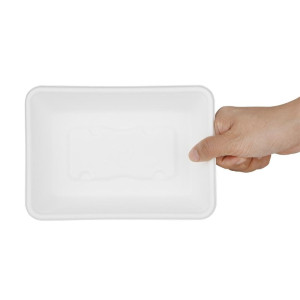 Fiesta kompostējamas cukurniedru šķiedras pārtikas paplātes 500ml - 100 gab. komplekts - Gastronoble
