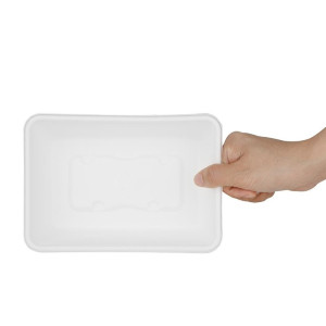 Kompostējamas bagases pārtikas paplātes 650ml - 100 gab. komplekts - Gastronoble