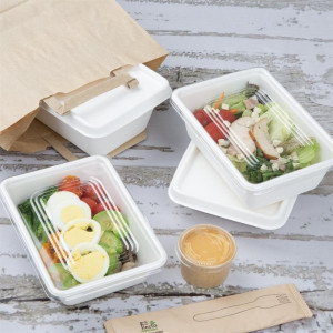 Kompostējamas bagases pārtikas paplātes 650ml - 100 gab. komplekts - Gastronoble