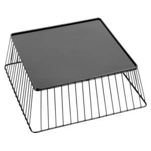 Melns metāla kvadrātveida prezentācijas grozs - 280x280x100 mm