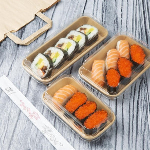 Couvercles PET Barquettes à Sushi GEHX287 - Partija 300 - Fiesta Green