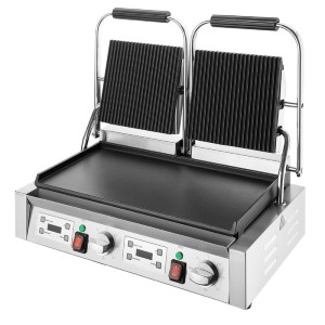 Grilēšanas Panini Dubultais - Gludas un Rievotas Plāksnes - Buffalo