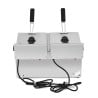 Professional Deep Fryer 2 x 8 L with Drain - Dynasteel