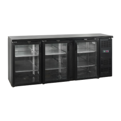 Aizmugures bāra ledusskapis ar 3 stikla durvīm - 442 L | TEFCOLD CBC310G