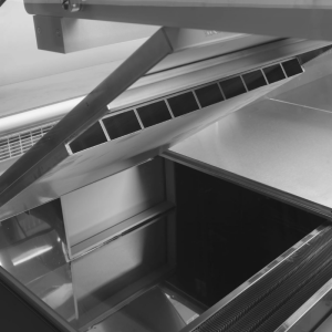 Premium servisa vitrīna ar darba virsmu - 325 L