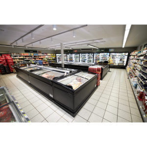 Réfrigerators Saldētava Vāks Stiklots Izliekts - Melns - 500 L - TEFCOLD