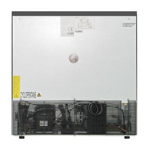 Aizmugurējais bārs ar 2 stikla durvīm - melns iekšējais Dynasteel